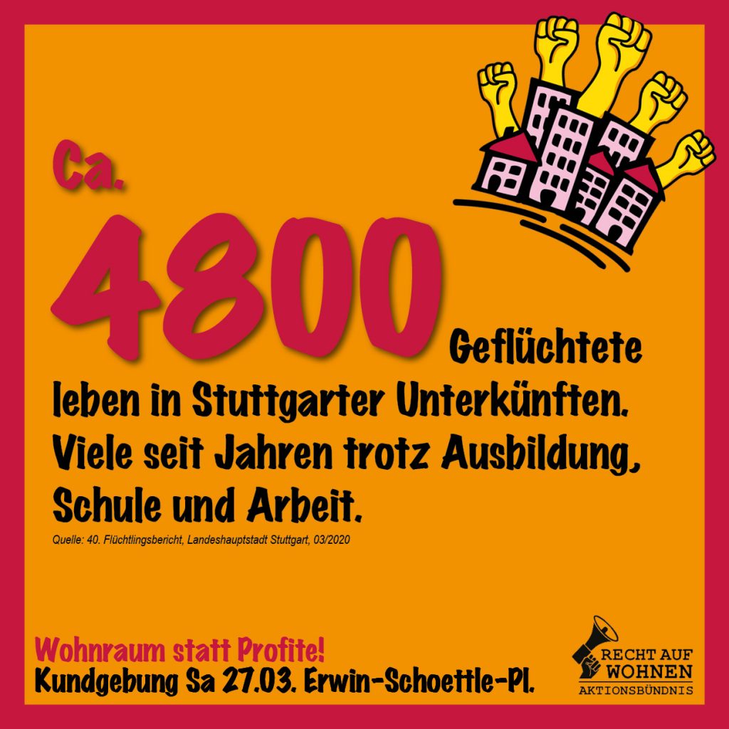 Stuttgart: 4800 Geflüchtete in Unterkünften